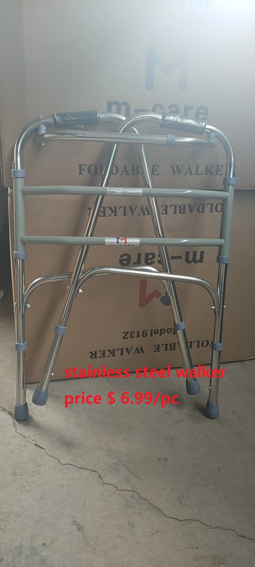 New Walking Frame Brother Medical China for Baby Disabled Rollator Walker Folding