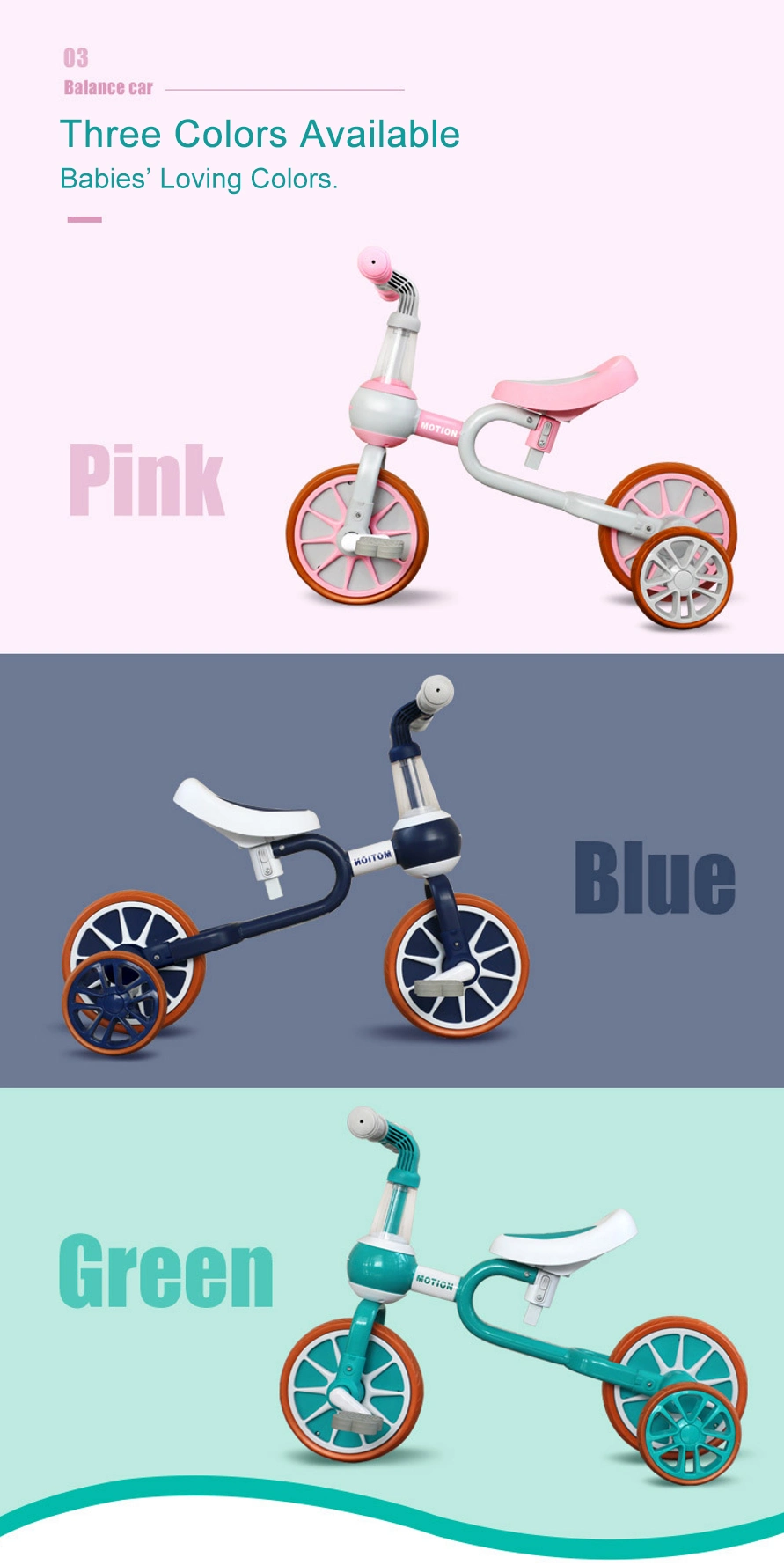 Amazon Hot Sale Baby Balance Bike Minibike and Tricycle for Babies and Toddlers