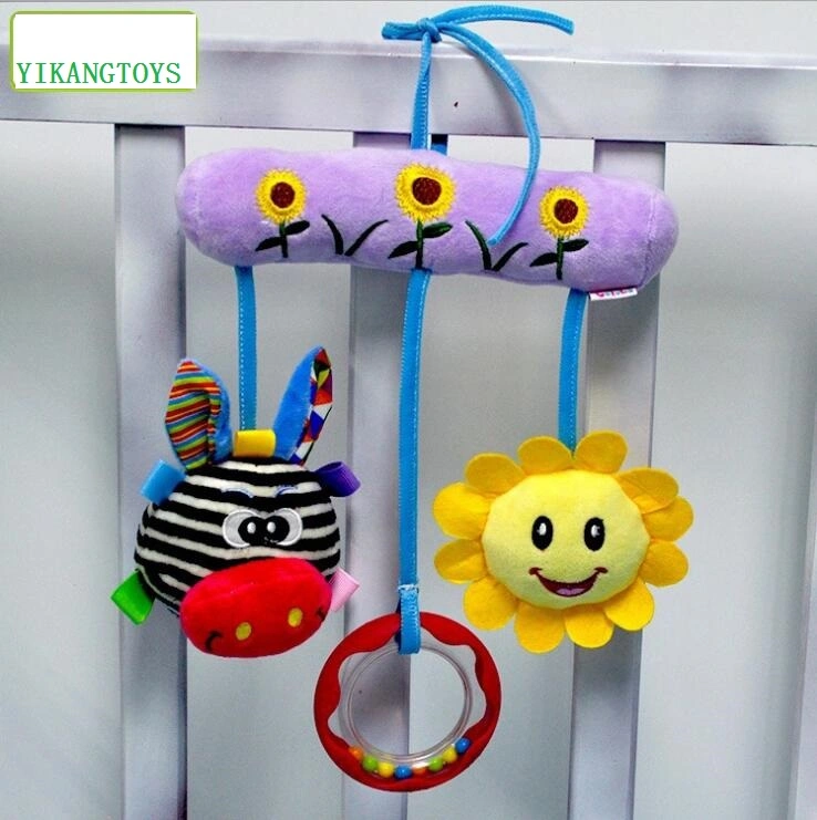 Baby Infant Crib Toy Wrap Around Crib Rail Toy Stroller Toy Cute Baby Educational Plush Toys