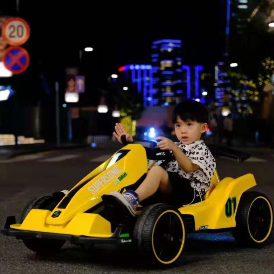 2022 Neuestes Go-Kart für Kinder Kinderfahrauto 550 Dual Drive Batteriebetriebene elektrische Go-Kart-Tretautos für Kinder