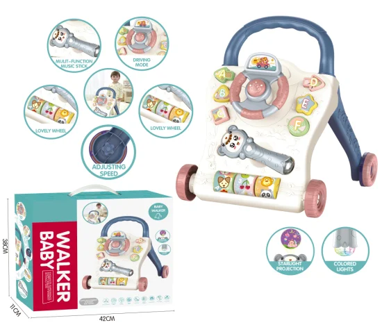 Hot Selling Children′ S Hand-Pushed Baby Walker Multifunktionale Walker Toys Musik Lernspielzeug für Kinderspielzeug